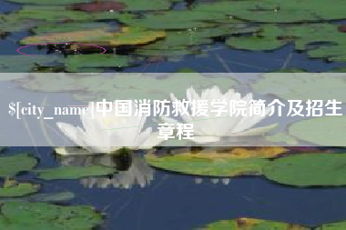 六安中国消防救援学院简介及招生章程