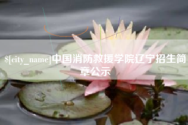 六安中国消防救援学院辽宁招生简章公示