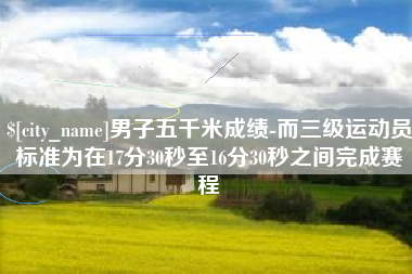 六安男子五千米成绩-而三级运动员标准为在17分30秒至16分30秒之间完成赛程