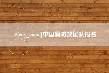 六安中国消防救援队报名