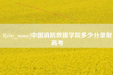 六安中国消防救援学院多少分录取高考
