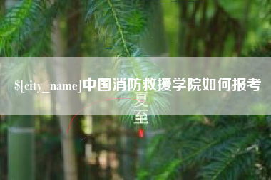 六安中国消防救援学院如何报考