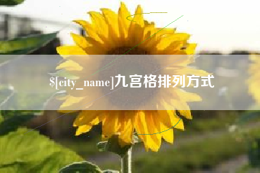 六安九宫格排列方式