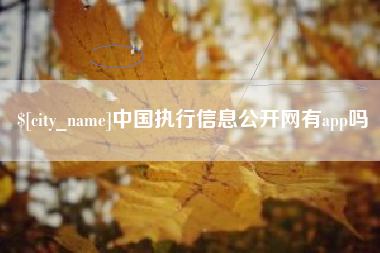六安中国执行信息公开网有app吗