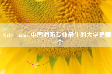 六安中国消防专业最牛的大学是哪一个