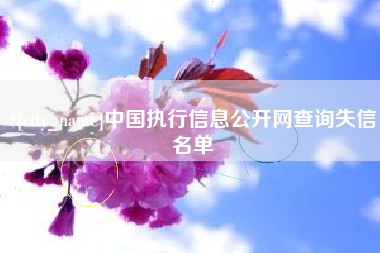 六安中国执行信息公开网查询失信名单