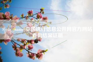 六安中国执行信息公开网官方网站查询结案证明