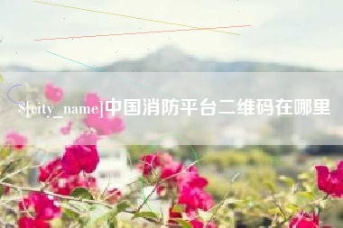 六安中国消防平台二维码在哪里