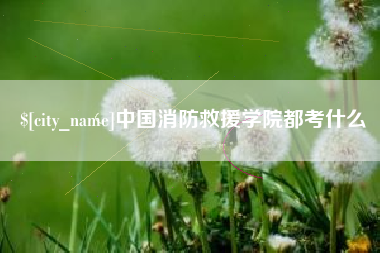 六安中国消防救援学院都考什么