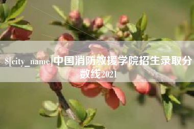 六安中国消防救援学院招生录取分数线2021