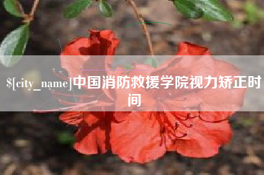 六安中国消防救援学院视力矫正时间
