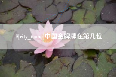 六安中国金牌牌在第几位