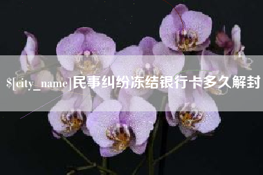 六安民事纠纷冻结银行卡多久解封