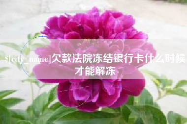 六安欠款法院冻结银行卡什么时候才能解冻