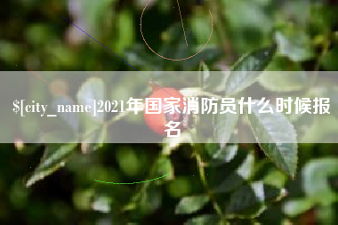 六安2021年国家消防员什么时候报名