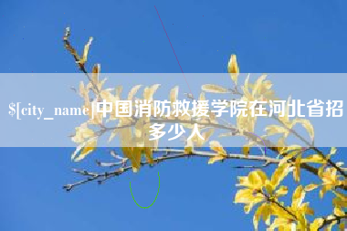 六安中国消防救援学院在河北省招多少人