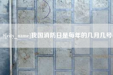 六安我国消防日是每年的几月几号