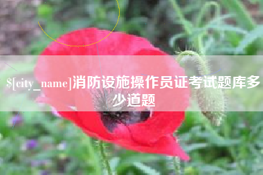 六安消防设施操作员证考试题库多少道题